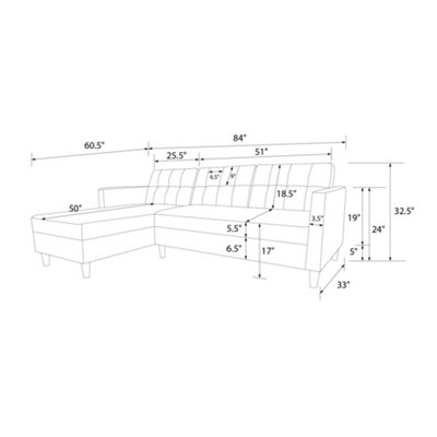 Dhp hartford deals storage sectional futon