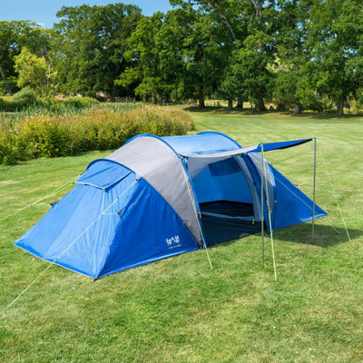Hartland 4 Man Family Tunnel Tent Darkened Bedrooms 3000mm HH Camping Trail