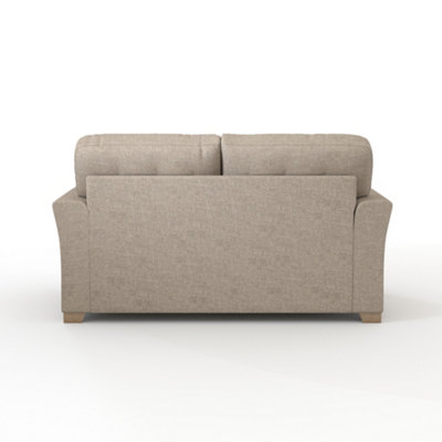 Hartley Beige 2 Seater Sofa Full Back Tufted Cushions