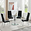 Hartley Clear Glass Top Bistro Dining Table With Glass Base