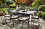 Hartman Amalfi Rectangular 8 Seater Dining Set (Bronze / Amber)
