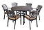 Hartman Berkeley 132cm Round 6 Seater Dining Set (Bronze / Amber)