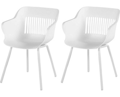 Hartman Jill Rondo Aluminum Chairs (Pair) Royal White | DIY at B&Q