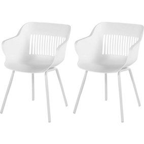 Hartman Jill Rondo Aluminum Chairs (Pair) Royal White