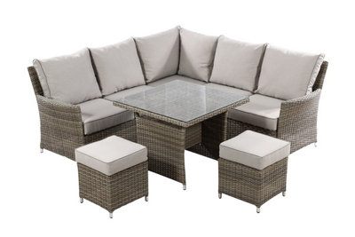 Hartman Westbury 6 Seat Square Casual Dining Set Beech and Dove DIY at B Q