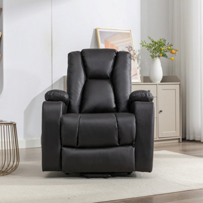 Hartville Electric Lift Assist Riser Recliner with Massage and Heat - Brown