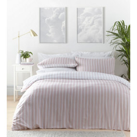 Harvard Stripe Pink King Duvet Cover and Pillowcases