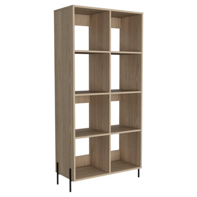 Harvard wide bookcase, oak effect