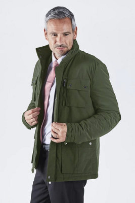 Harvey Jones Green Padded Jacket with Decorative Zipper Denzel Jacket XXXL DIY at B Q