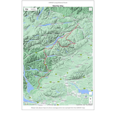 Harvey Pocket Size Map Rob Roy Way XT40