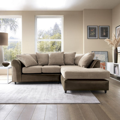 Harvey Right Facing Corner Sofa in Brown DIY at B&Q