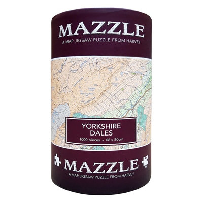 Harvey Yorkshire Dales Mazzle Map Jigsaw Puzzle 1000pcs