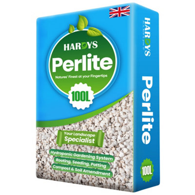 Haryds Perlite 100L - Horticultural Grit Graded 2-4mm, Enhances Drainage, Aeration, Moisture Retention - Natural Volcanic Rock