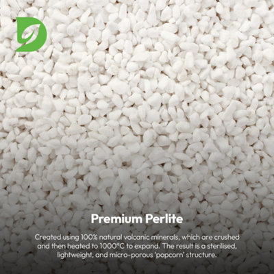 Haryds Perlite 50L - Horticultural Grit Graded 2-4mm, Enhances Drainage, Aeration, Moisture Retention - Natural Volcanic Rock
