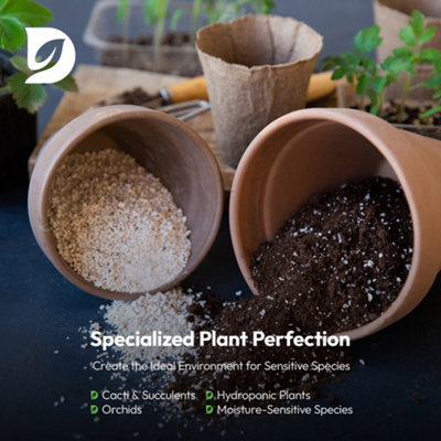 Haryds Perlite 50L - Horticultural Grit Graded 2-4mm, Enhances Drainage, Aeration, Moisture Retention - Natural Volcanic Rock