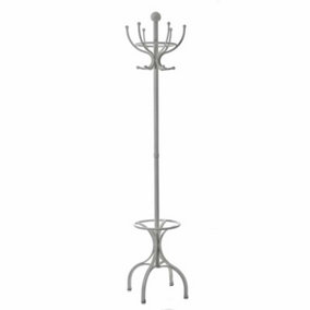 Hat and Coat Stand - Metal - L45 x W45 x H188 cm - White