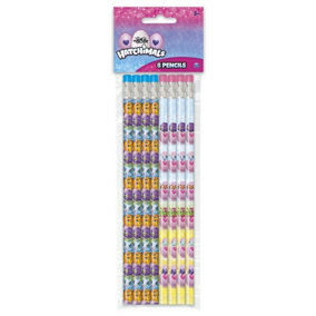 Hatchimals Character Pencil With Eraser (Pack of 8) Multicoloured (One Size)