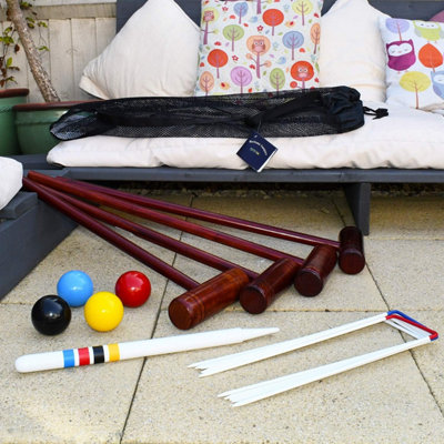 Hatford Croquet Set - Complete Beginners 4 Player Croquet Set - for ...