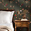 Hattie Lloyd Home - Bee Bloom Wallpaper - Charcoal - Roll