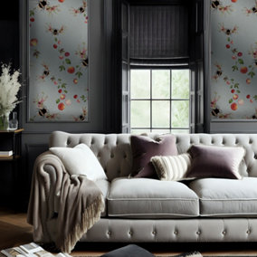 Hattie Lloyd Home - Bee Bloom Wallpaper - Silver - Roll