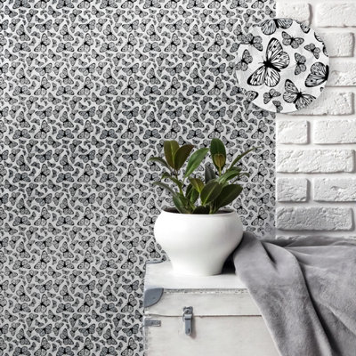 Hattie Lloyd Home - Free to Fly Wallpaper - Monochrome - Roll