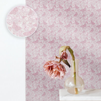 Hattie Lloyd Home - Free to Fly Wallpaper - Pretty Pink - Roll