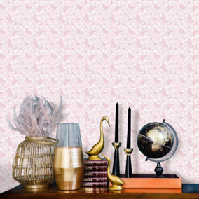 Hattie Lloyd Home - Free to Fly Wallpaper - Pretty Pink - Sample