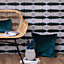 Hattie Lloyd Home - London's Calling Wallpaper - Tropical Dial White - Roll