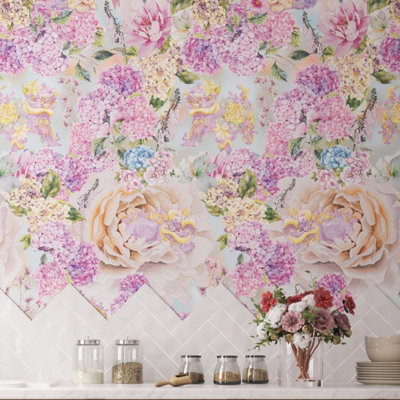 Hattie Lloyd Home - Snapdragon Wallpaper - Pastel Bouquet - Roll