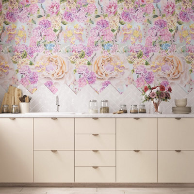 Hattie Lloyd Home - Snapdragon Wallpaper - Pastel Bouquet - Roll
