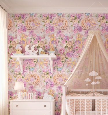 Hattie Lloyd Home - Snapdragon Wallpaper - Pastel Bouquet - Sample