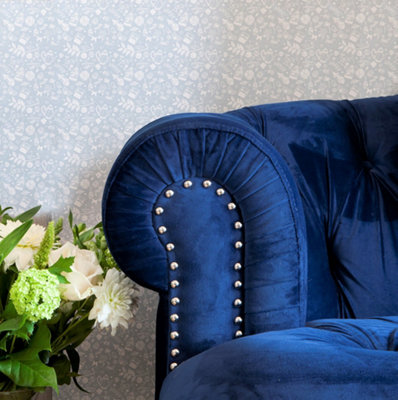 Hattie Lloyd Home - Tea at Hattie's Wallpaper - Balmoral Stone - Roll