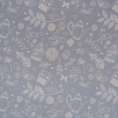 Hattie Lloyd Home - Tea at Hattie's Wallpaper - Balmoral Stone - Roll