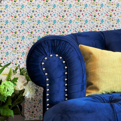 Hattie Lloyd Home - Tea at Hattie's Wallpaper - Brightest Summer - Roll