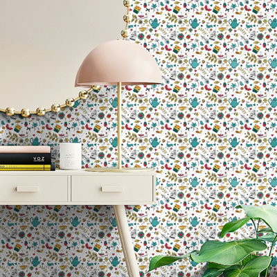 Hattie Lloyd Home - Tea at Hattie's Wallpaper - Brightest Summer - Roll