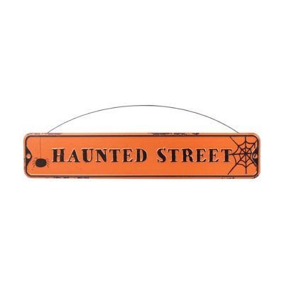Haunted Halloween Hanging Street Sign