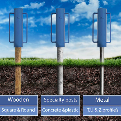 Hausen Heavy Duty Garden Fence Post Driver Wacker 17cm Farm Fencing ...