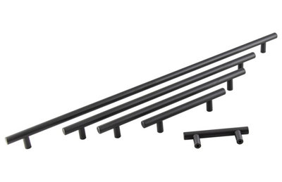 Hausen Kitchen Cupboard Handle BLACK - 192mm