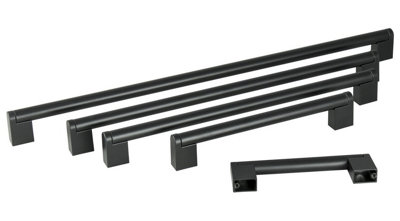 Hausen Kitchen Furniture Handle BLACK - 301mm