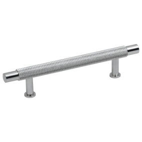Hausen Knurled Cabinet T Bar Handle POLISHED CHROME - 96mm