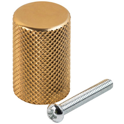 Hausen Knurled Cylinder Knob Handle - BRUSHED BRASS