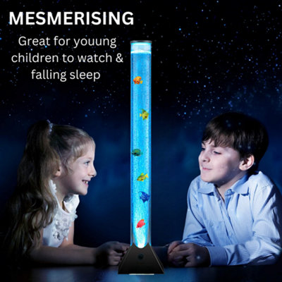 HAUSOWN 90 CM LED Bubble Fish Lamp Color Changing Lamp Light With Bubble Effect For Home