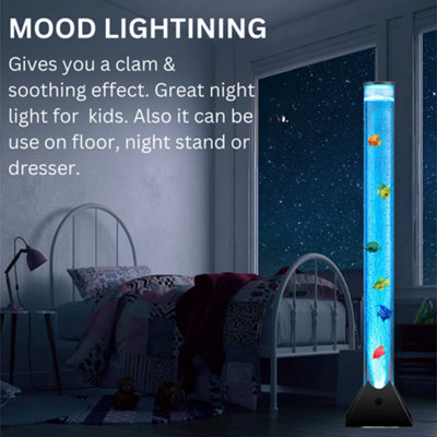 HAUSOWN 90 CM LED Bubble Fish Lamp Color Changing Lamp Light With Bubble Effect For Home