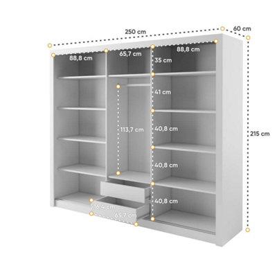 Nelly Bookcase with Shiny White and Metallic Gray Shelves 