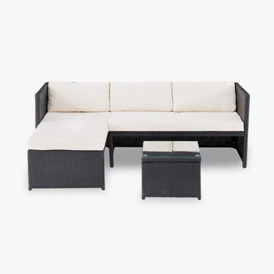 Black outdoor deals sectional furniture