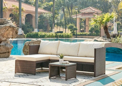 Havana rattan deals corner sofa set