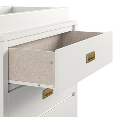 Haven 3 Drawer Dresser with Changing Topper White