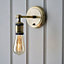Haven Antique Brass  Industrial Style 1lt Wall Light