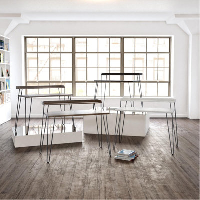 Haven Retro Desk with Riser in Espresso Colour