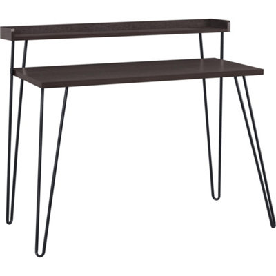 Haven Retro Desk with Riser in Espresso Colour